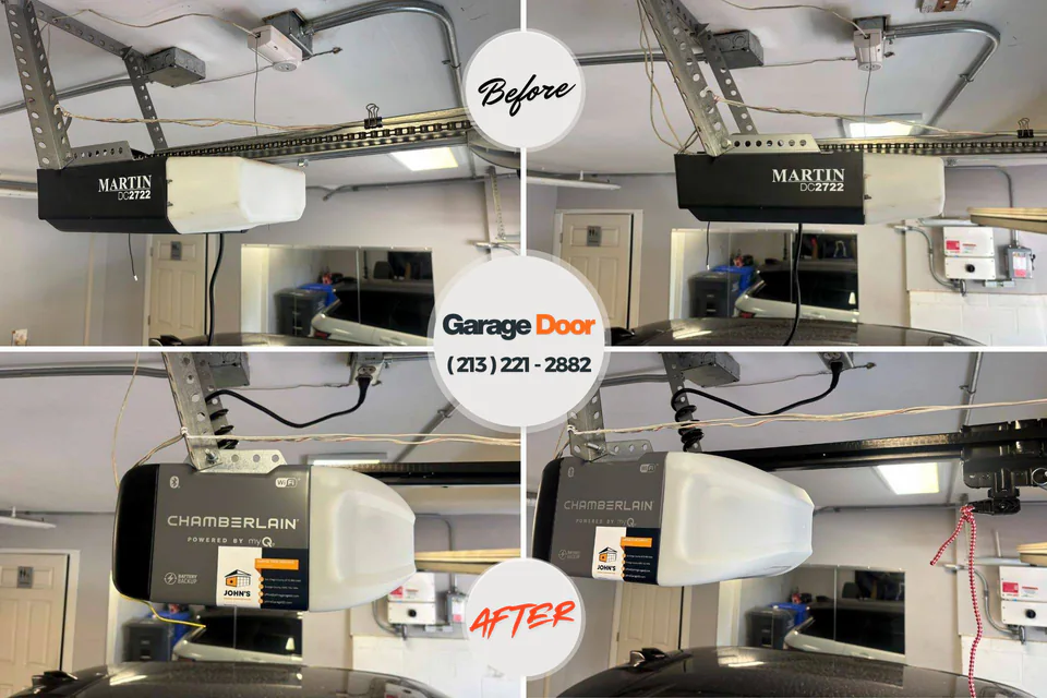 Before and after: garage door repair Bagdad, AZ